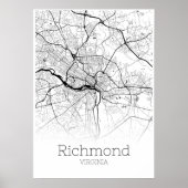 Richmond Map - Virginia - City Map Poster ポスター (正面)