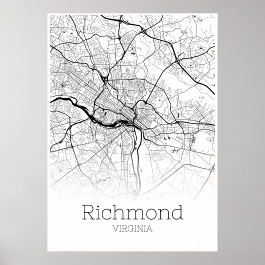 Richmond Map - Virginia - City Map Poster ポスター (正面)
