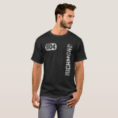 Richmond Virginia 804 Area Code Vintage Retro Tシャツ (正面フル)