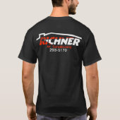 Richnerの空気Tシャツの黒1 Tシャツ (裏面)