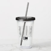 RickおよびMortyバーコード図 アクリルタンブラー (裏面)