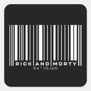 RickおよびMortyバーコード図 スクエアシール