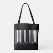 RickおよびMortyバーコード図 トートバッグ (裏面)