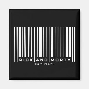 RickおよびMortyバーコード図 マグネット