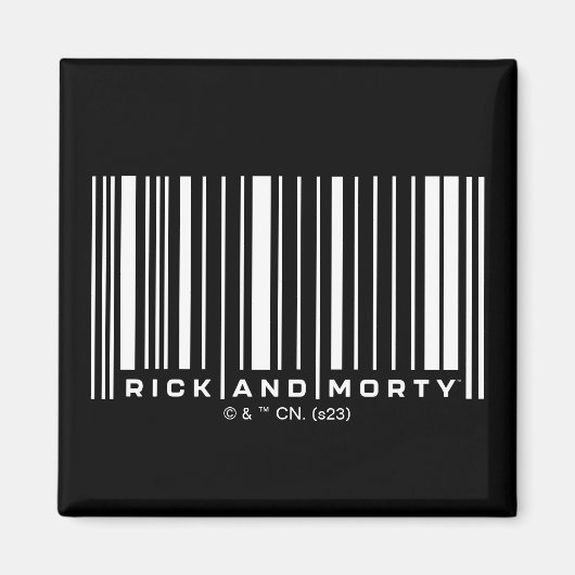 RickおよびMortyバーコード図 マグネット (正面)