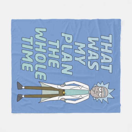 RICKおよびMORTY™ |それがずっと私の計画でした フリースブランケット (正面(横))