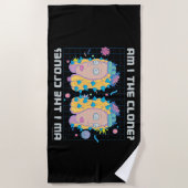 RICKおよびMORTY™ |はクローンですか？ ビーチタオル (正面)