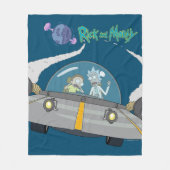 RICKおよびMORTY™ |オ飛んでいるフ宇宙 フリースブランケット (正面)
