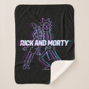 RICKおよびMORTY™  キラキラ輝くリックとモーティ シェルパブランケット