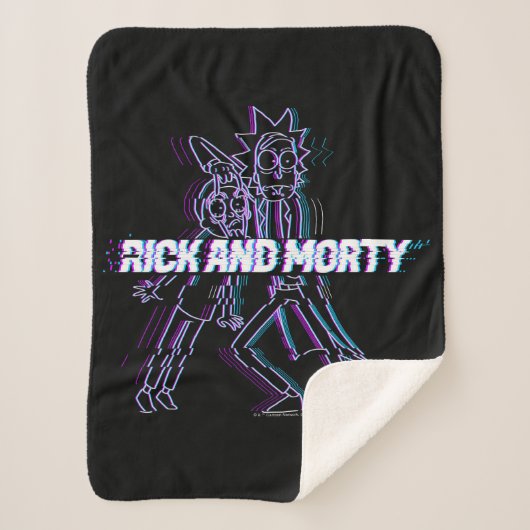 RICKおよびMORTY™ |キラキラ輝くリックとモーティ シェルパブランケット (正面)