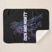 RICKおよびMORTY™ |キラキラ輝くリックとモーティ シェルパブランケット (正面(横))