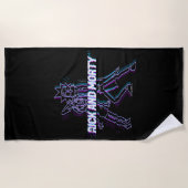 RICKおよびMORTY™ |キラキラ輝くリックとモーティ ビーチタオル (正面)