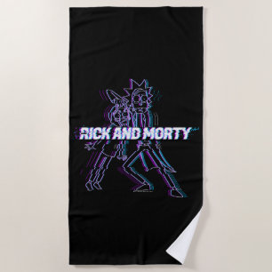 RICKおよびMORTY™  キラキラ輝くリックとモーティ ビーチタオル