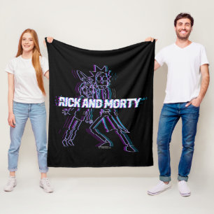 RICKおよびMORTY™  キラキラ輝くリックとモーティ フリースブランケット