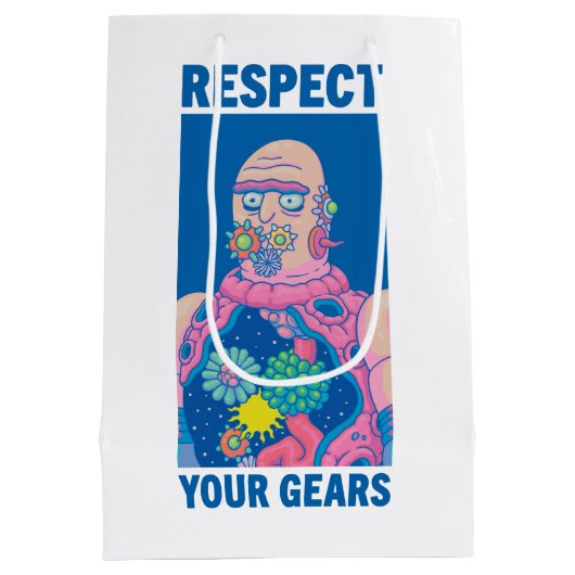 RICKおよびMORTY™ |ギア ミディアムペーパーバッグ (裏面)