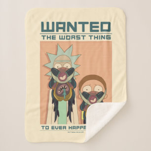 RICKおよびMORTY™ グロルゾ氏がポスターを望む シェルパブランケット