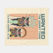 RICKおよびMORTY™ |グロルゾ氏がポスターを望む フリースブランケット (正面(横))