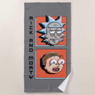 RICKおよびMORTY™  ピクセルバースパネルグラフィック ビーチタオル