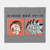 RICKおよびMORTY™ |ピクセルバースパネルグラフィック フリースブランケット (正面(横))