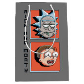 RICKおよびMORTY™ |ピクセルバースパネルグラフィック ミディアムペーパーバッグ (正面)