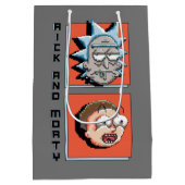 RICKおよびMORTY™ |ピクセルバースパネルグラフィック ミディアムペーパーバッグ (裏面)