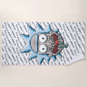 RICKおよびMORTY™ |ピクセルバース・リック・ドルーリング・ヘッド ビーチタオル (正面)