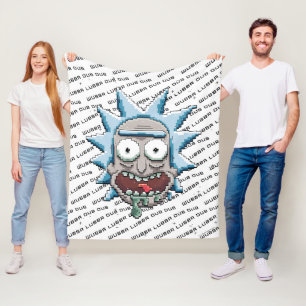 RICKおよびMORTY™ ピクセルバース・リック・ドルーリング・ヘッド フリースブランケット