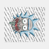 RICKおよびMORTY™ |ピクセルバース・リック・ドルーリング・ヘッド フリースブランケット (正面(横))
