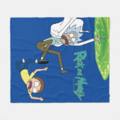 RICKおよびMORTY™ |ポータルから外れる フリースブランケット (正面(横))