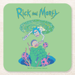 RICKおよびMORTY™  ポータルのレスキュー スクエアペーパーコースター