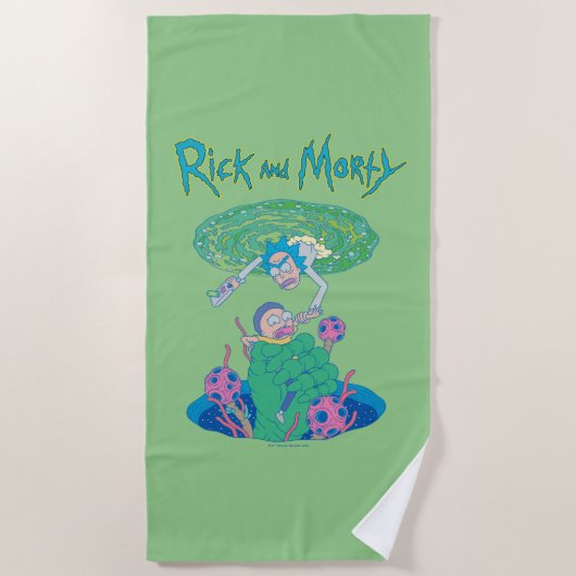 RICKおよびMORTY™ |ポータルのレスキュー ビーチタオル (正面)