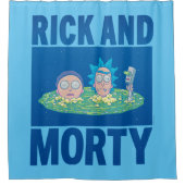 RICKおよびMORTY™ |ポータルを通じてのピーク シャワーカーテン (正面)
