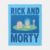 RICKおよびMORTY™ |ポータルを通じてのピーク フリースブランケット (正面)