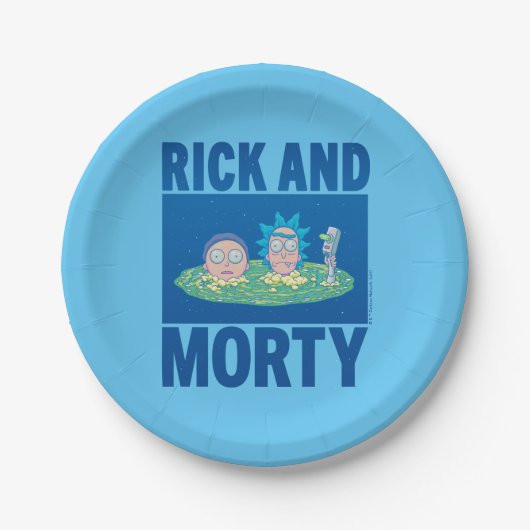 RICKおよびMORTY™ |ポータルを通じてのピーク ペーパープレート (正面)