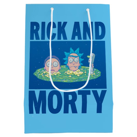 RICKおよびMORTY™ |ポータルを通じてのピーク ミディアムペーパーバッグ (裏面)