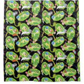 RICKおよびMORTY™ |ポータルパターンを通過 シャワーカーテン (正面)