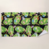 RICKおよびMORTY™ |ポータルパターンを通過 ビーチタオル (正面)