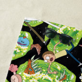 RICKおよびMORTY™ |ポータルパターンを通過 ビーチタオル (インサイチュ)
