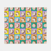 RICKおよびMORTY™ モーティの気分 フリースブランケット (正面(横))