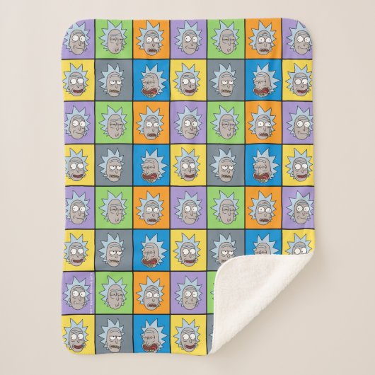 RICKおよびMORTY™ |リックの気分 シェルパブランケット (正面)