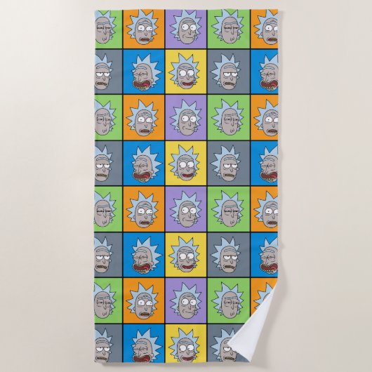 RICKおよびMORTY™ |リックの気分 ビーチタオル (正面)