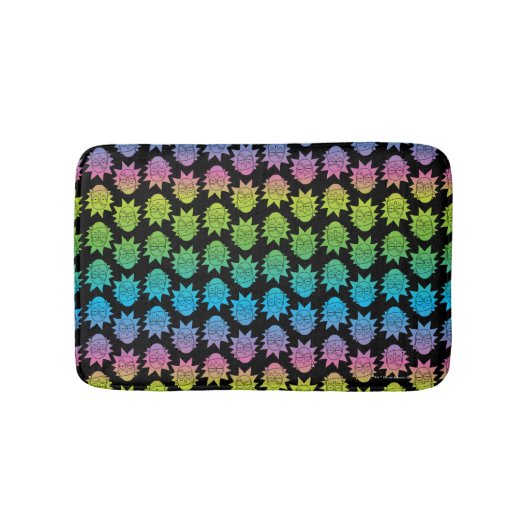 RICKおよびMORTY™ |レインボーリックヘッドパターン バスマット (正面)