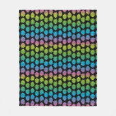 RICKおよびMORTY™ |レインボーリックヘッドパターン フリースブランケット (正面)