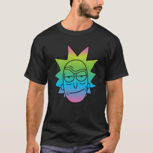 RICKおよびMORTY™  レインボーリックヘッドパターン Tシャツ