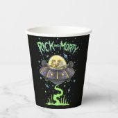 RICKおよびMORTY™ | 図解入りの、写真付きの宇宙フライトグラフィック 紙コップ (正面)