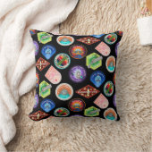 RICKおよびMORTY™ |外部空間パッチパターン クッション (ブランケット)