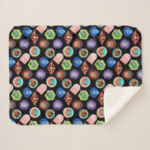 RICKおよびMORTY™ |外部空間パッチパターン シェルパブランケット (正面(横))