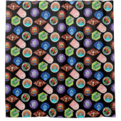 RICKおよびMORTY™ |外部空間パッチパターン シャワーカーテン (正面)