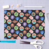 RICKおよびMORTY™ |外部空間パッチパターン 薄葉紙 (クラフト)