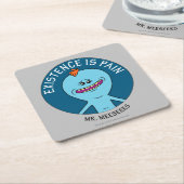 RICKおよびMORTY™ |存在は痛み スクエアペーパーコースター (アングル)